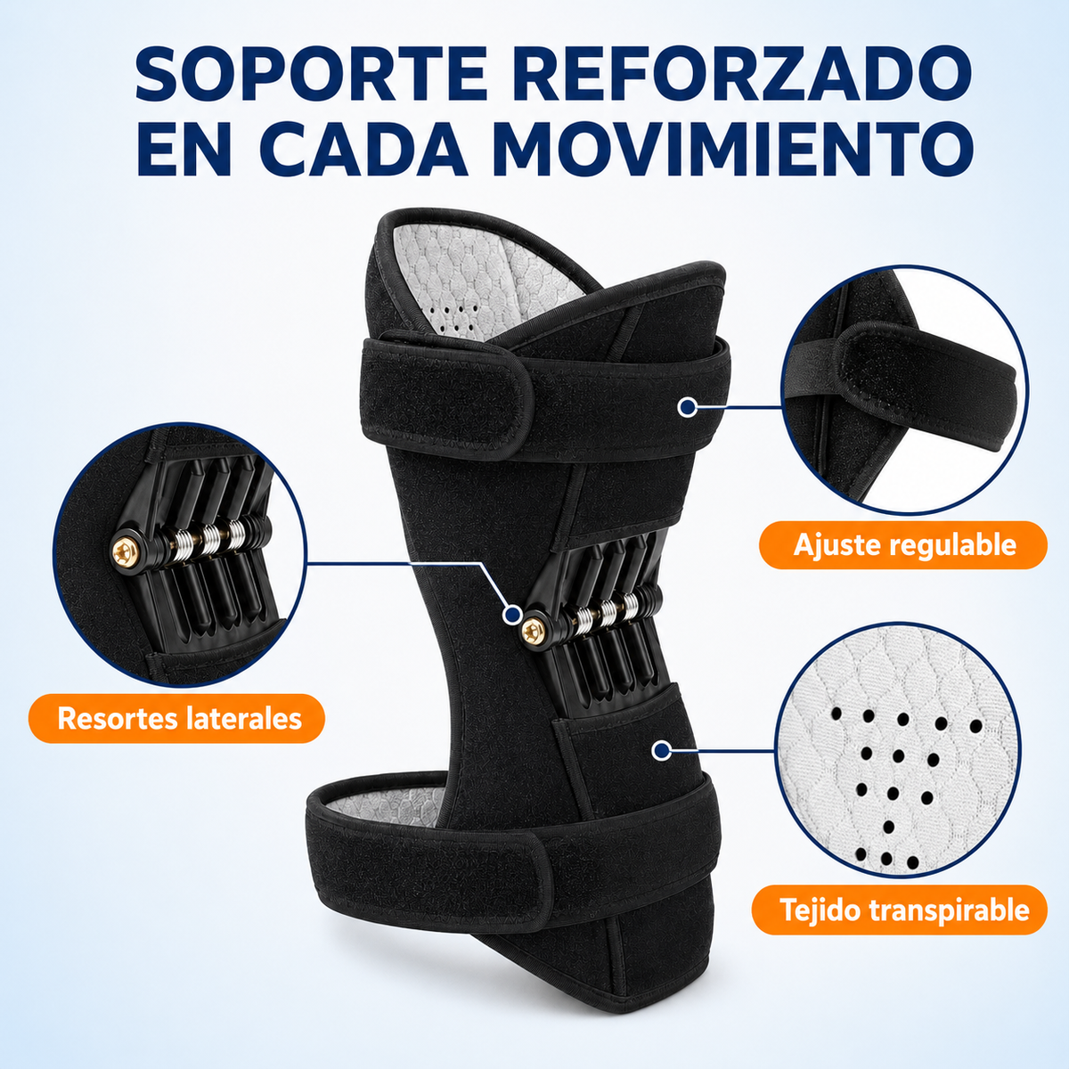 Rodillera Articulada con Resortes PowerLift