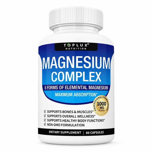 Magnesio Complex 8 en 1 – Magnesio de Espectro Completo 1000mg (60 Cápsulas)